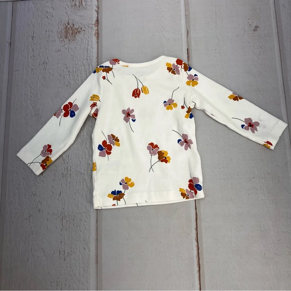 Baby Girl Carter's 3-Piece Floral Tee,‎ Corduroy Jumper, & Tights Set SIZE 18M